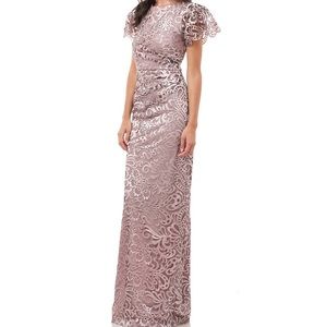 NWT JS Collection long flutter sleeve formal dress size 2